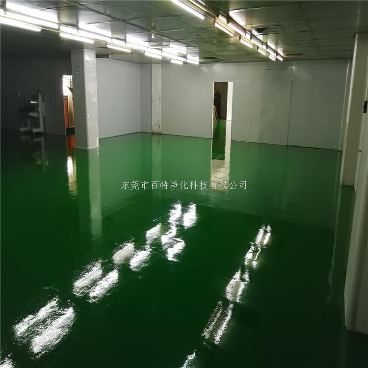 東莞市謝（xiè）崗廠房車間環（huán）氧薄塗地板施工中